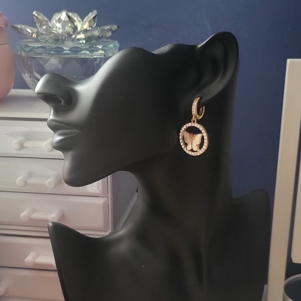 Gold-plated Butterfly Earrings